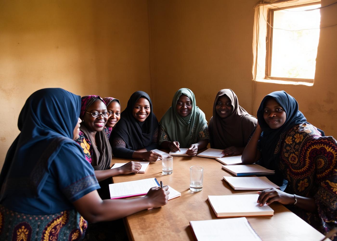 Members of a cooperative savings group